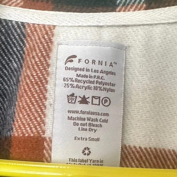 Plaid Button-Up Shacket in Rust, Forest & Cream Shacket - Picture 2 of 5